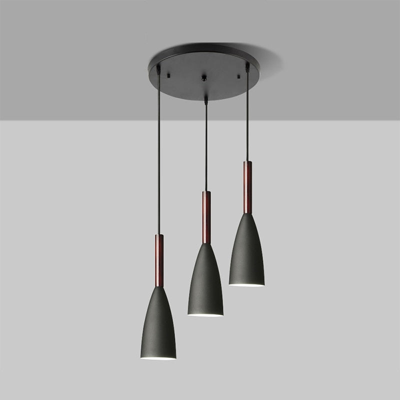 Aurelia Nordic 3-Light Pendant With Aluminum Body And Adjustable Cable