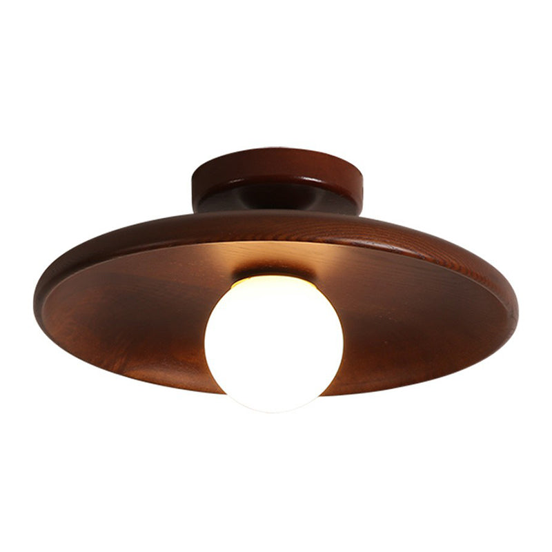 シルヴァラ 木製ボウル天井照明 ミニマリスト LEDリビングルーム用照明器具
