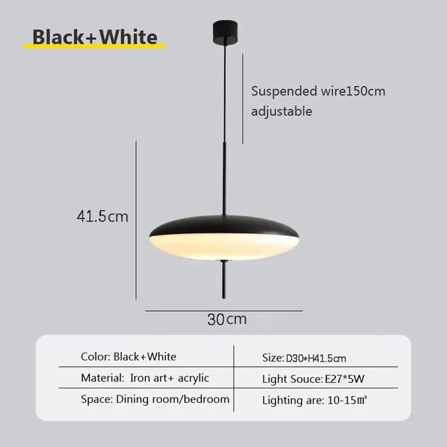 Quellara lampa létající talíř pro moderní obývací pokoje a současné interiéry