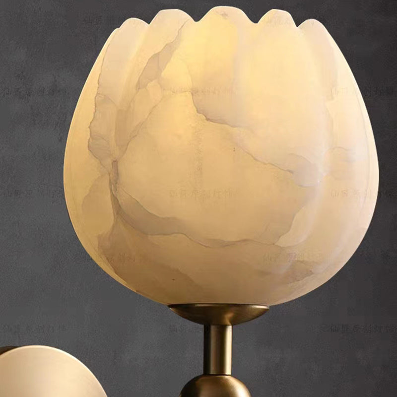 Marble Rose Wall Light With Rose Shaped Shade And Elegant Diffused Lighting