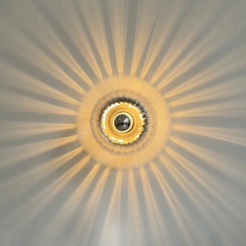 VeroLume szklana lampa ścienna w stylu nordyckim Bauhaus do salonu