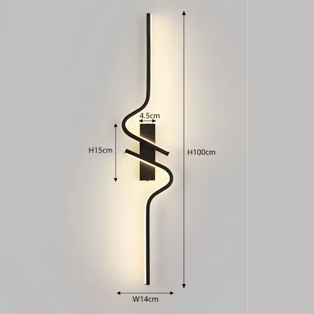 چراغ دیواری LED نوواگلو مدل Up-Down با پوشش مات مشکی