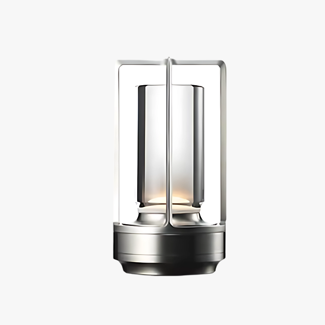 Dimmable Astra Crystal LED Table Lamp In Aluminium