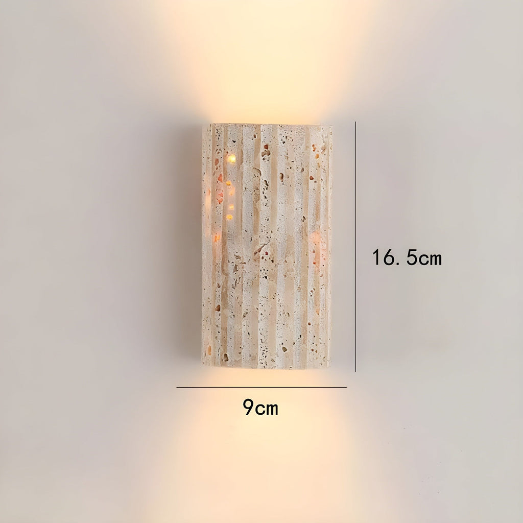 Natural Stone Wall Lamp With Indoor LED Lighting, Wall Mounted