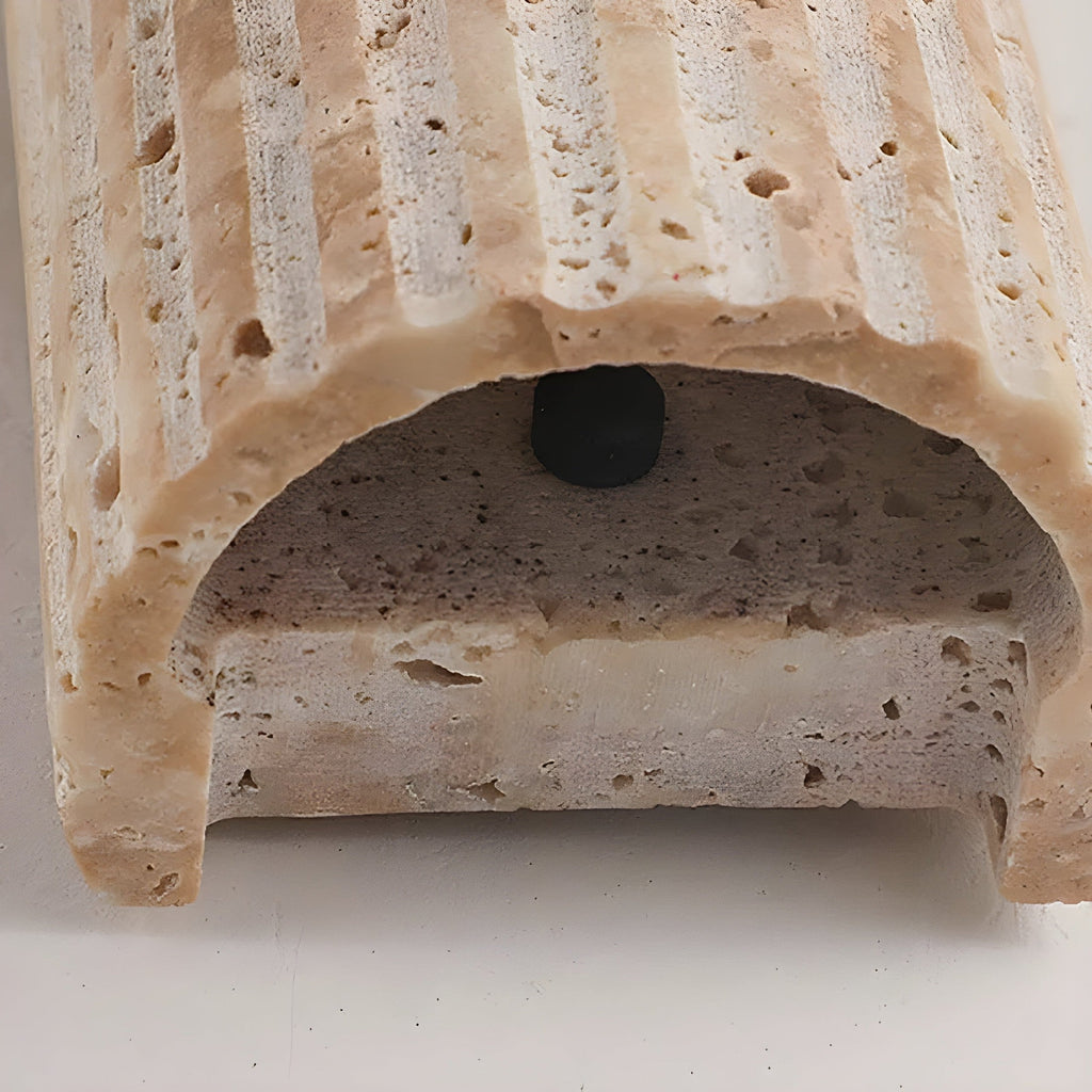 Natural Stone Wall Lamp With Indoor LED Lighting, Wall Mounted