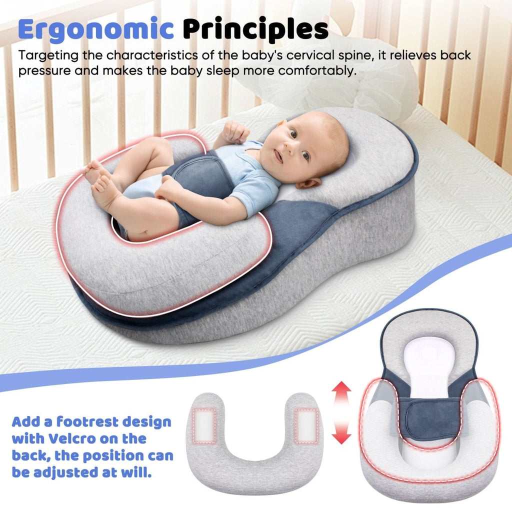 LumaNest Baba Párna Ergonomikus Párna a Biztonságos Babaalváshoz