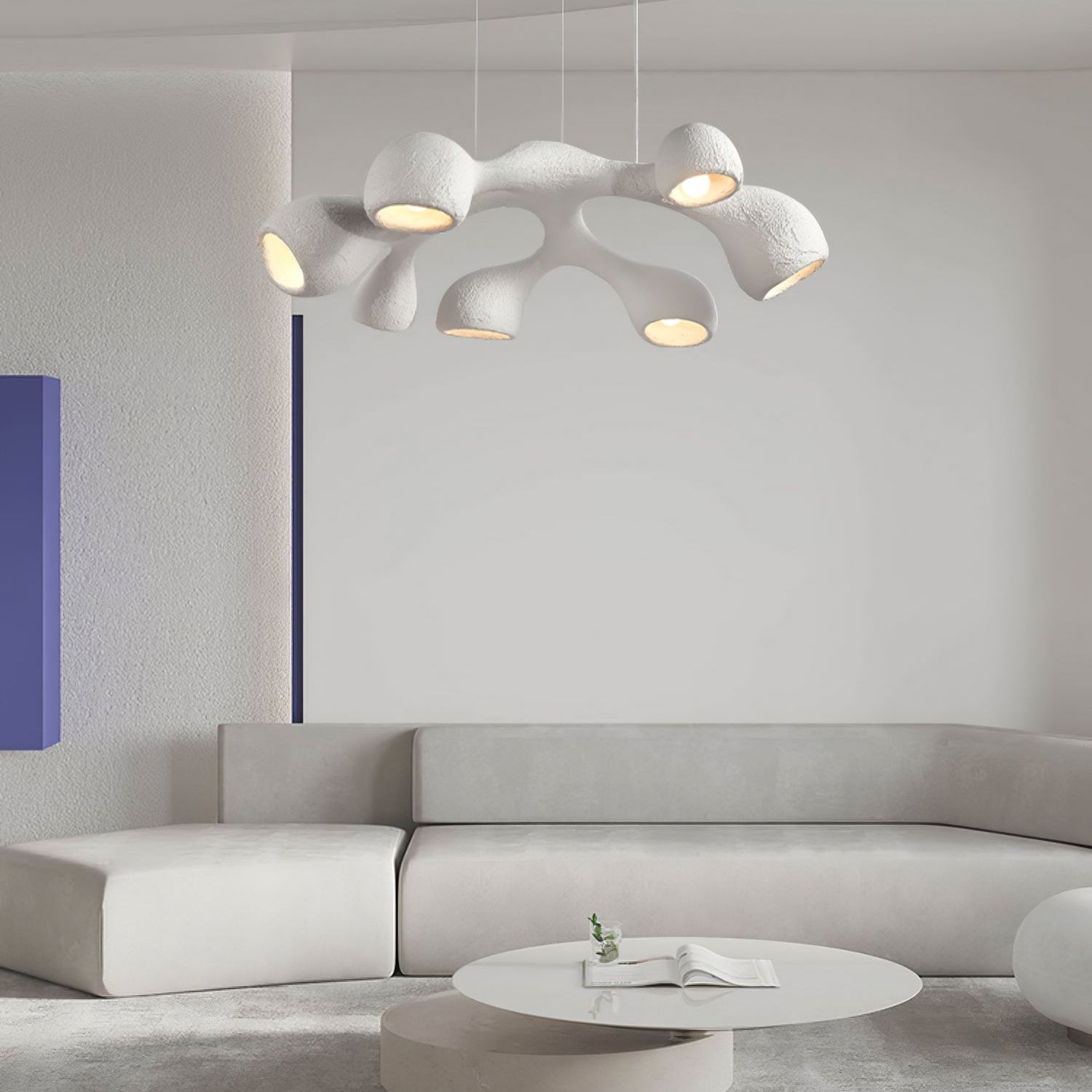 Silvara Scandinavian Cloud Pendant Lamp in Polystyrene