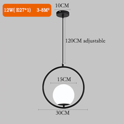 Nordic Glass Ball Pendant Lights for Elegant Ambience