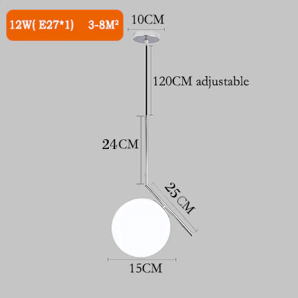 Nordic Glass Ball Pendant Lights for Elegant Ambience
