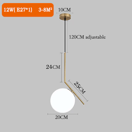 Nordic Glass Ball Pendant Lights for Elegant Ambience