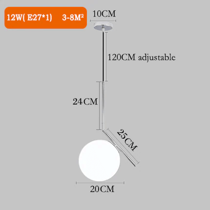 Nordic Glass Ball Pendant Lights for Elegant Ambience