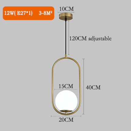 Nordic Glass Ball Pendant Lights for Elegant Ambience