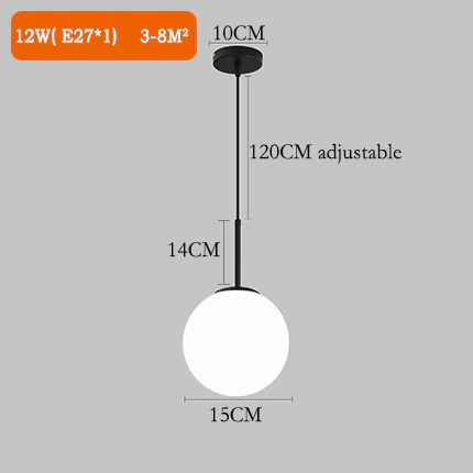 Nordic Glass Ball Pendant Lights for Elegant Ambience