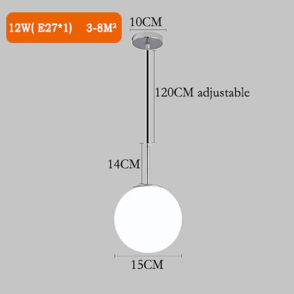 Nordic Glass Ball Pendant Lights for Elegant Ambience