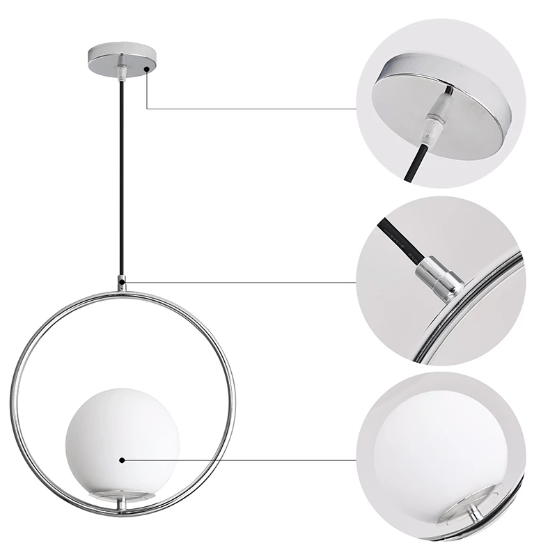 Nordic Glass Ball Pendant Lights for Elegant Ambience
