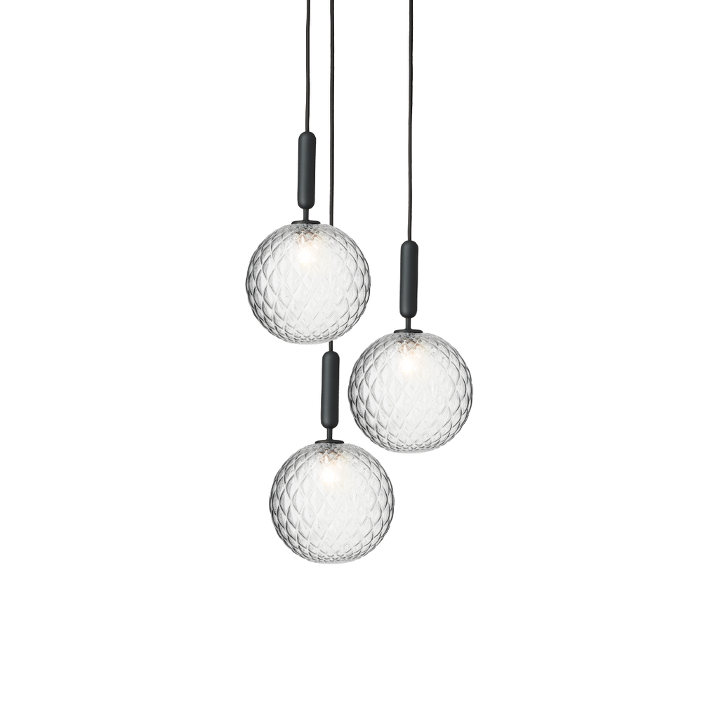Minimalistyczna lampa wisząca Arcora Clear Glass do stołów jadalnych