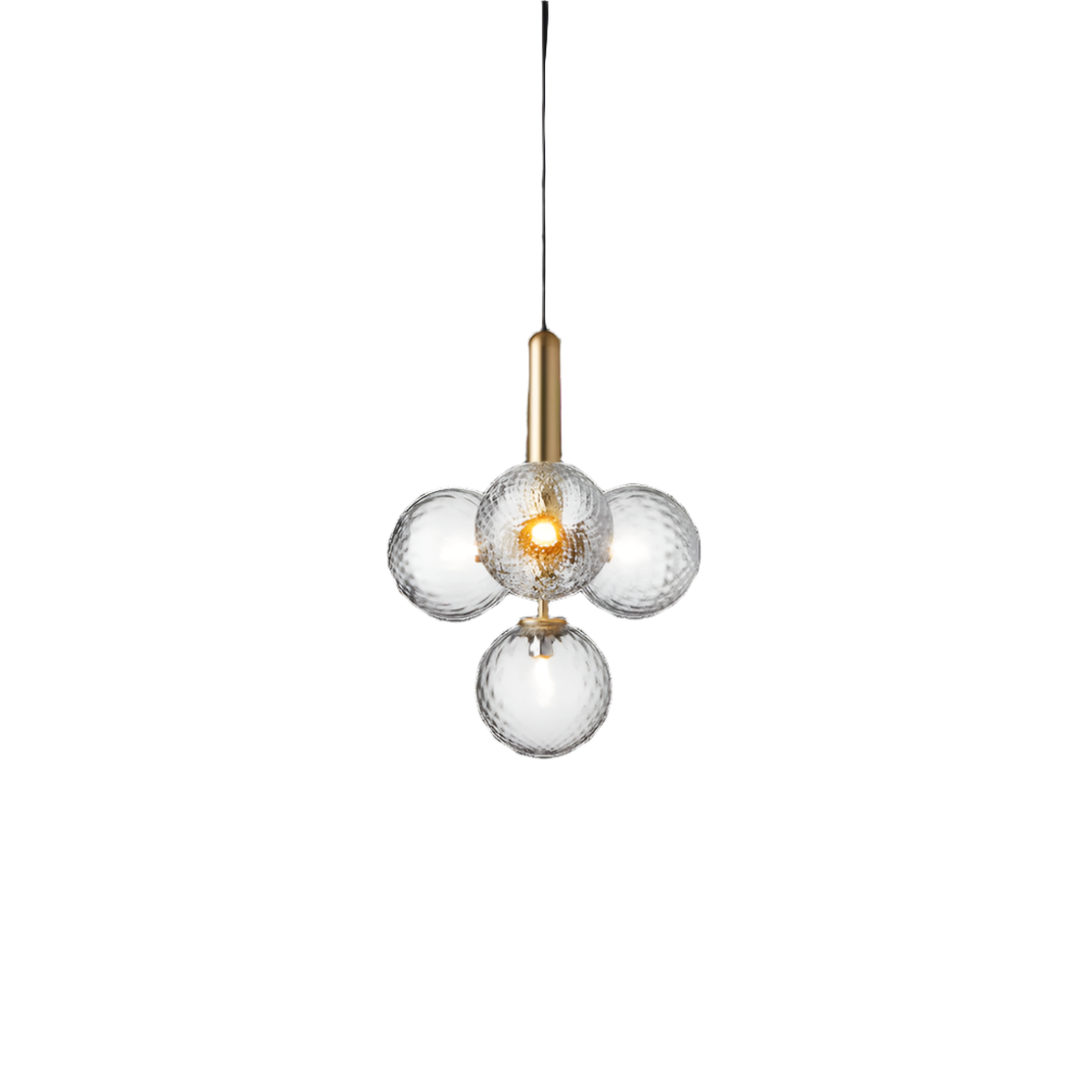 Minimalistyczna lampa wisząca Arcora Clear Glass do stołów jadalnych