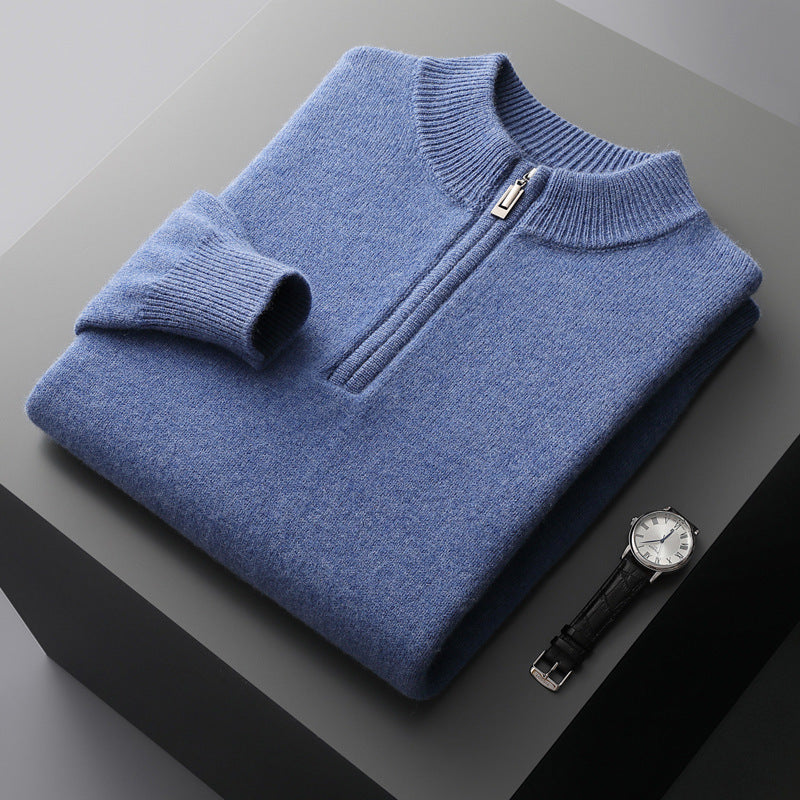 Maglione Kestrel in 100% Lana Australiana con Mezza Cerniera per un Comfort Lussuoso
