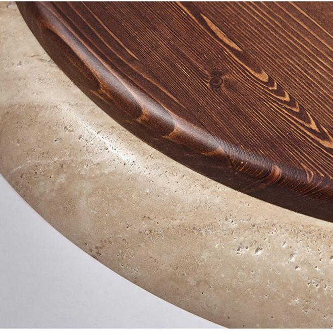 Caldra Travertine LED Retro Ceiling Light for Japandi Interiors
