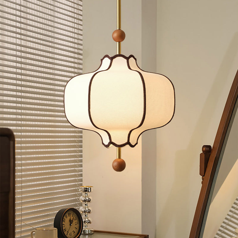 Lyara Nordic zachte stoffen lantaarn hanglamp voor gezellige woonkamers