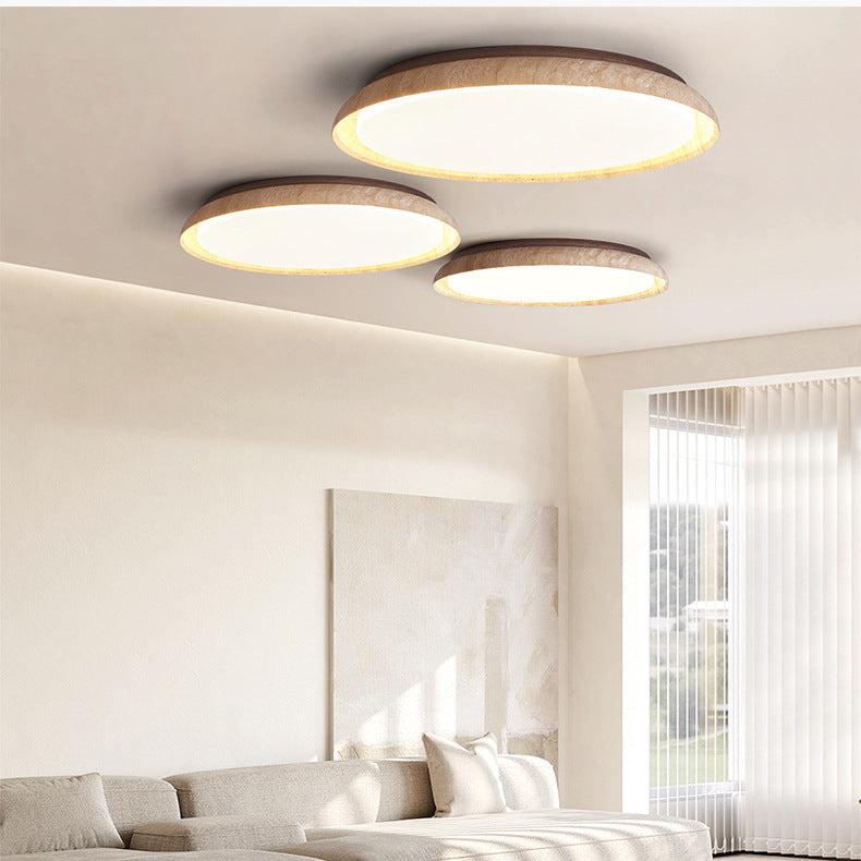 Caldra Travertine LED Retro Ceiling Light for Japandi Interiors