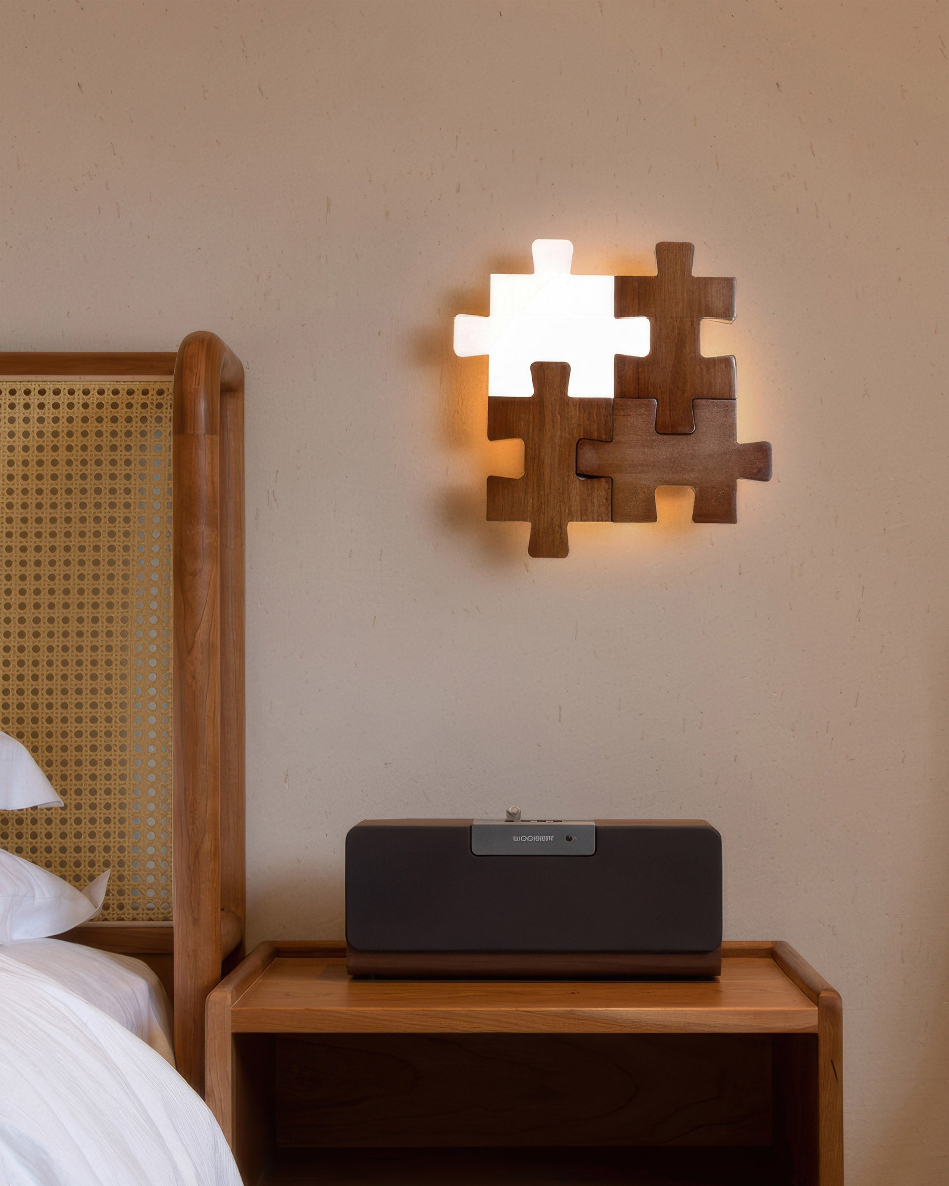 Applique da parete LED in legno SylvaOak Puzzle stile nordico minimalista