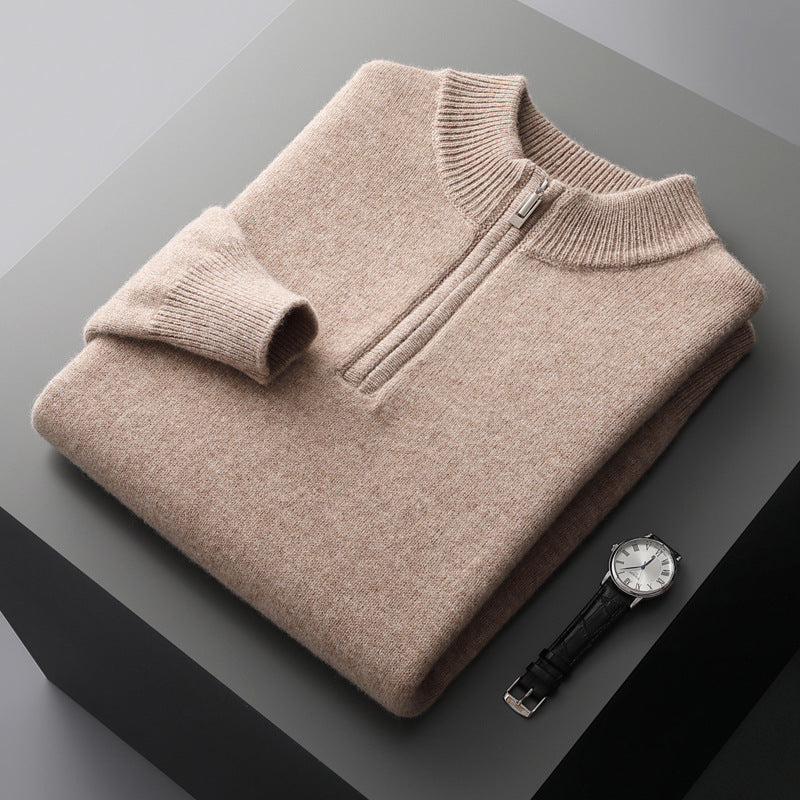 Maglione Kestrel in 100% Lana Australiana con Mezza Cerniera per un Comfort Lussuoso