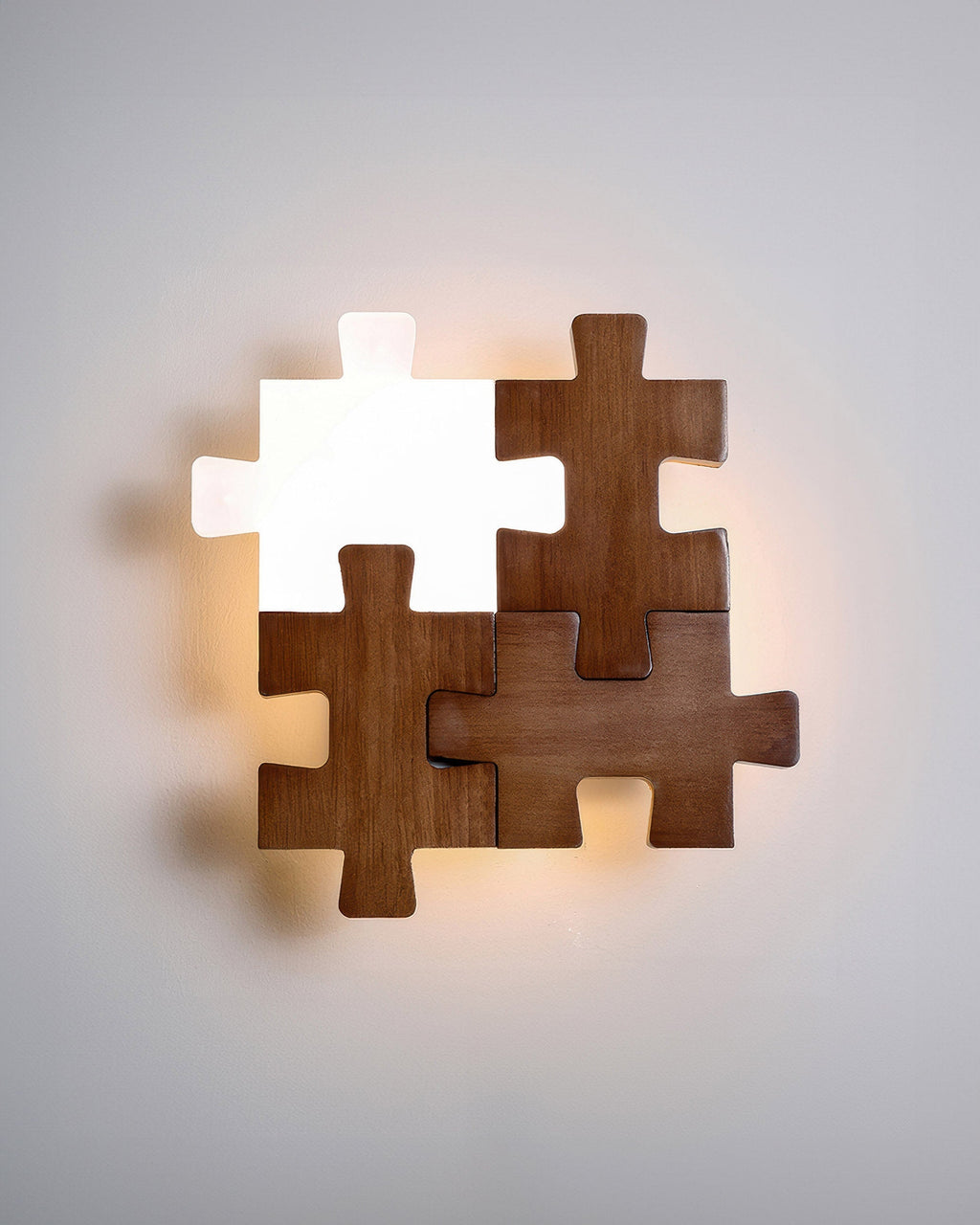 Applique da parete LED in legno SylvaOak Puzzle stile nordico minimalista