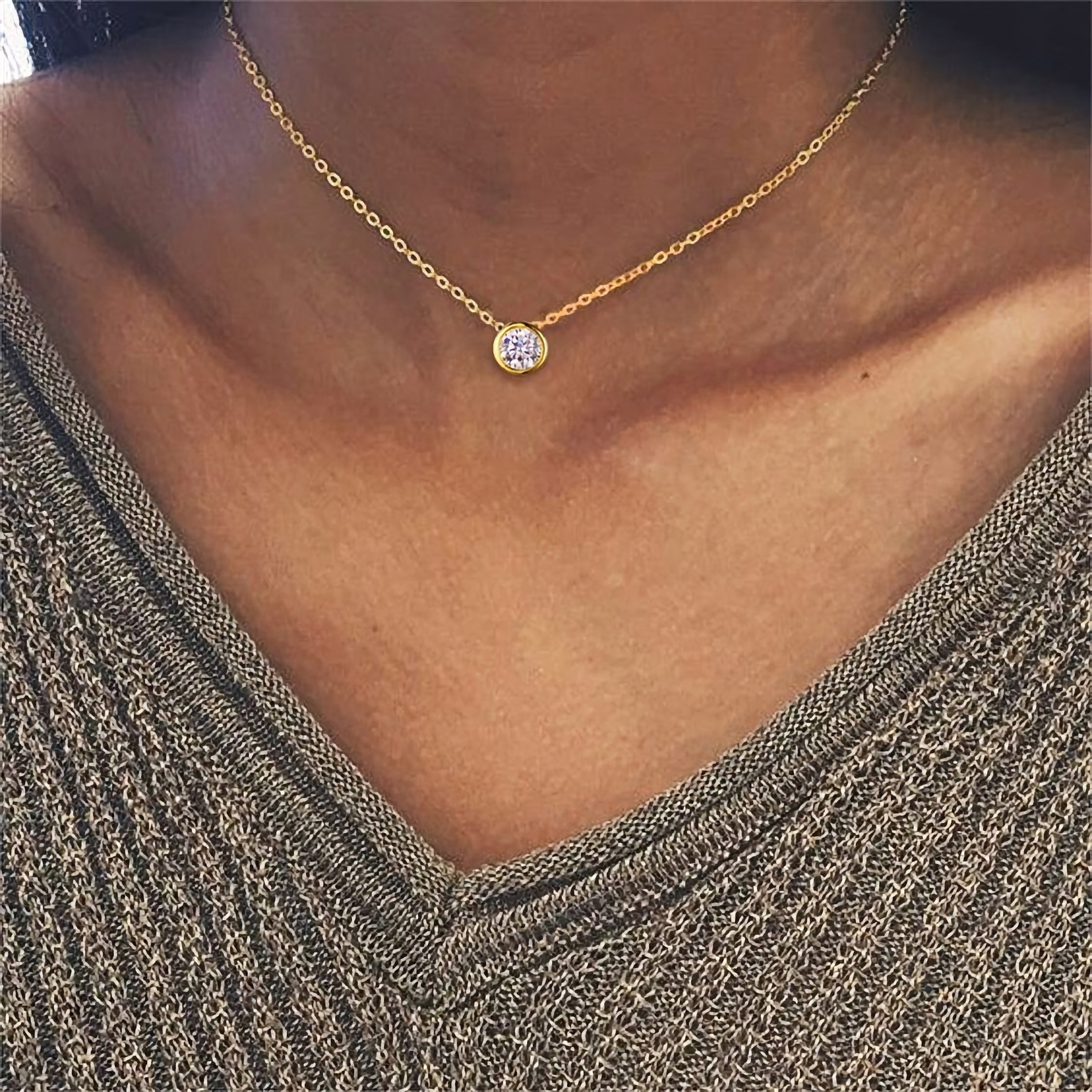 Collana Luna con Pietra di Nascita
