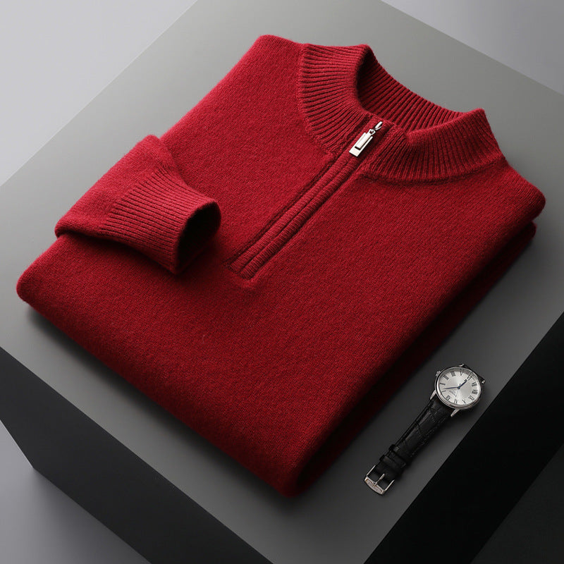 Maglione Kestrel in 100% Lana Australiana con Mezza Cerniera per un Comfort Lussuoso