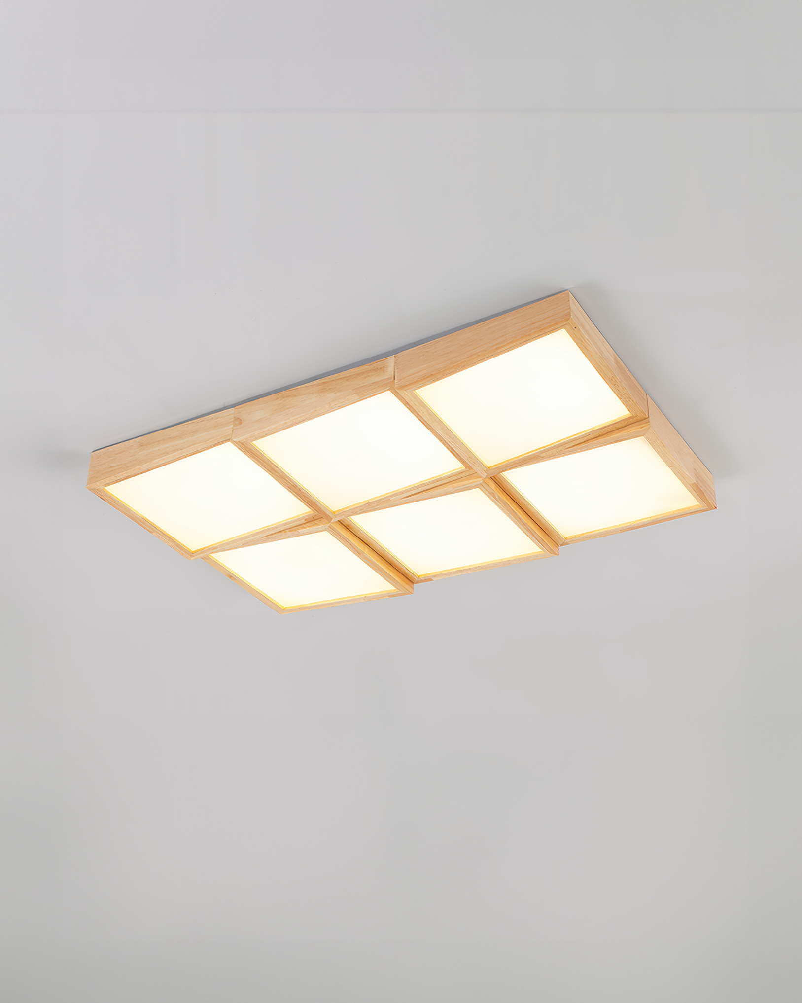 Lampa sufitowa Aurea Walnut z naturalnym korpusem z kłody i oprawą LED