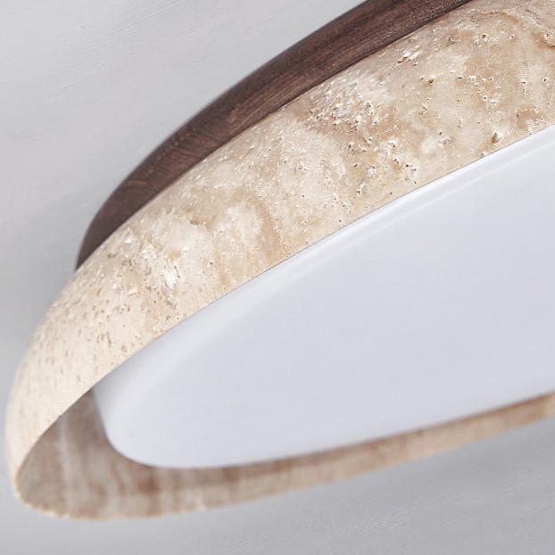 Caldra Travertine LED Retro Ceiling Light for Japandi Interiors