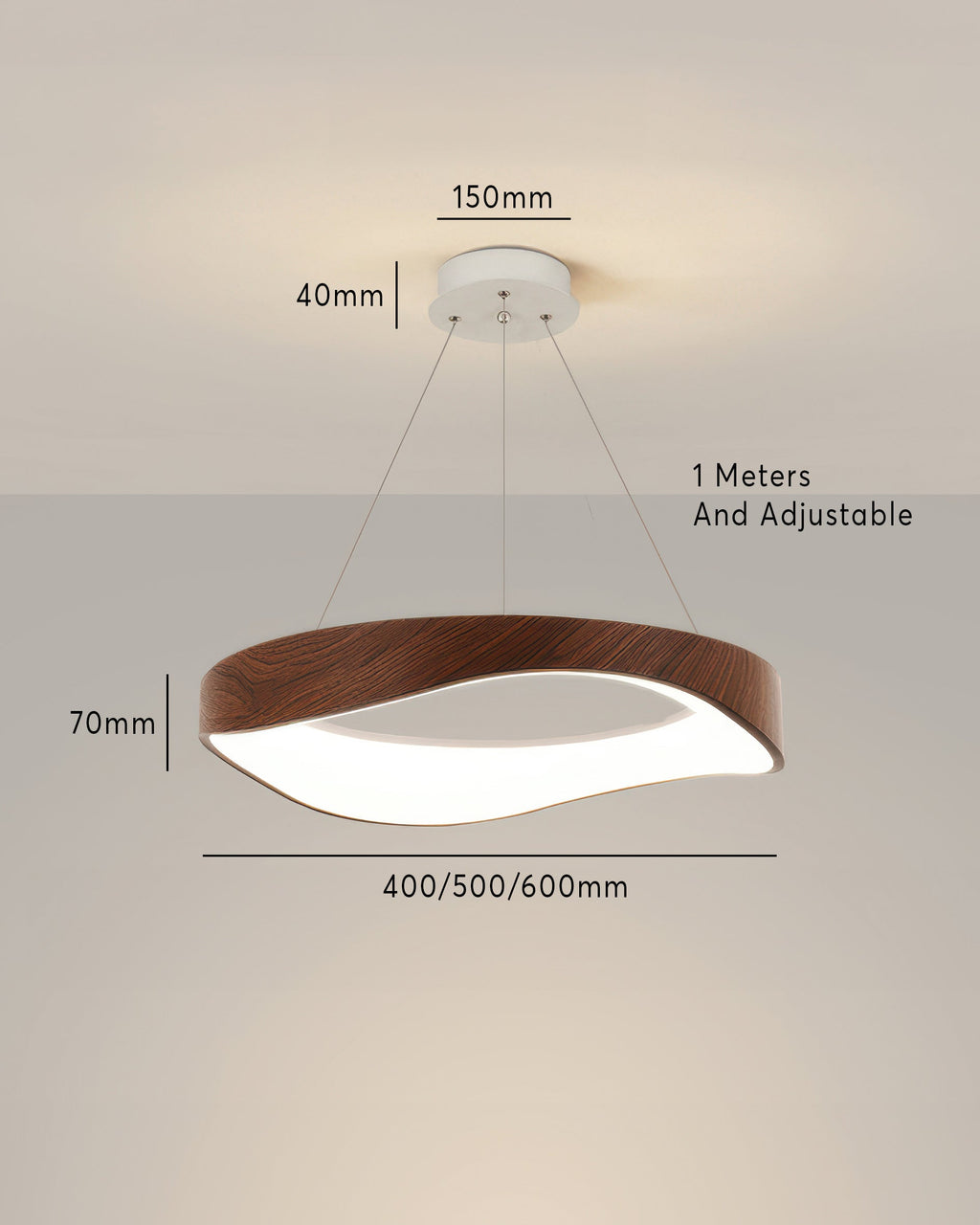 لوستر حلقه‌ای LED آستراهالو برای دکوراسیون مدرن