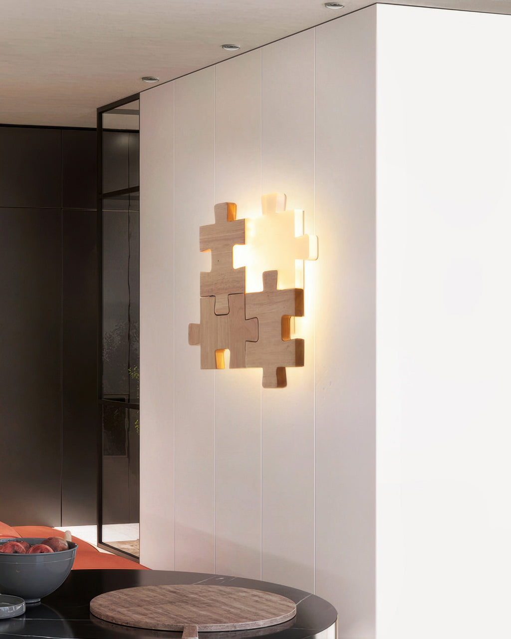 Applique da parete LED in legno SylvaOak Puzzle stile nordico minimalista
