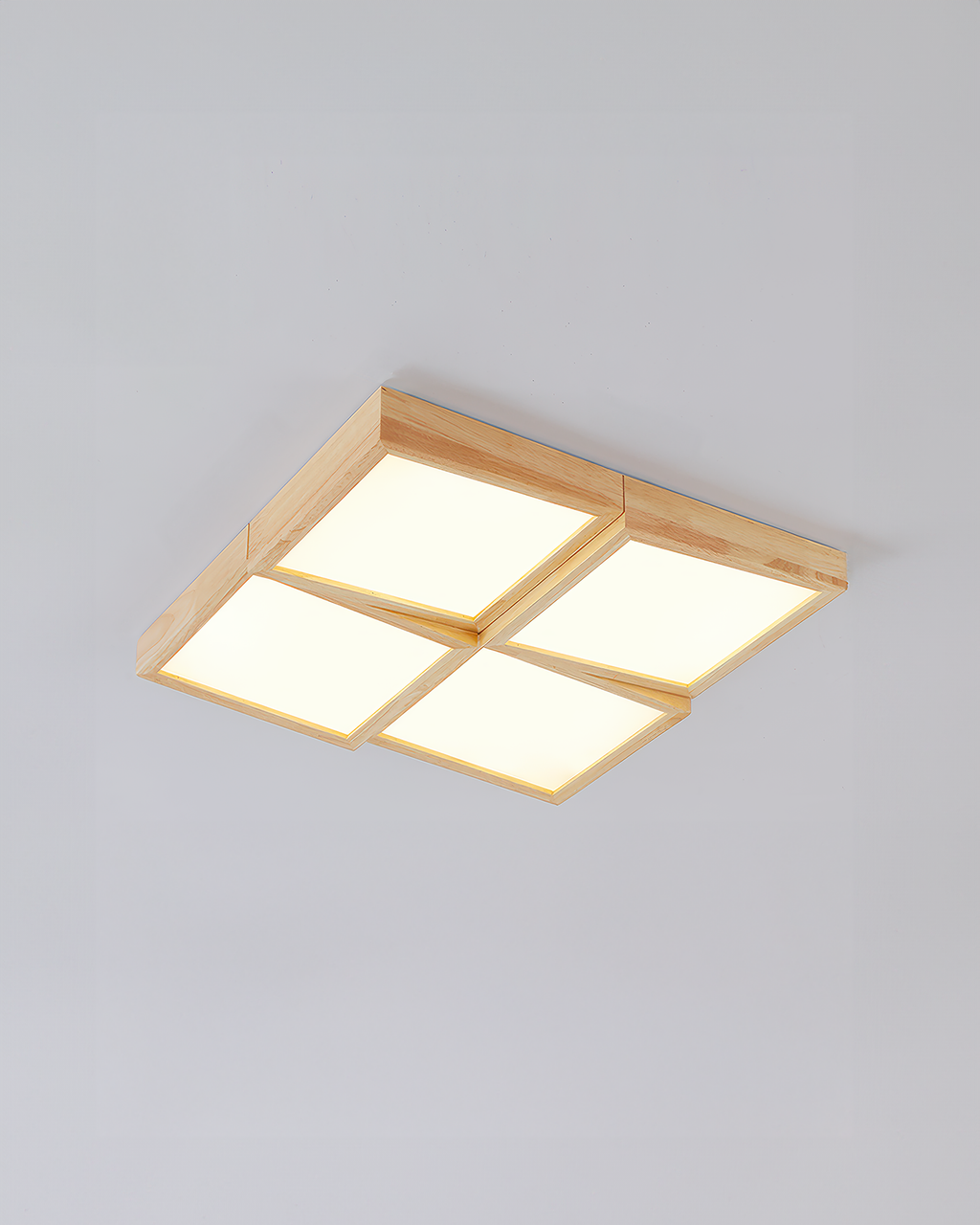 Lampa sufitowa Aurea Walnut z naturalnym korpusem z kłody i oprawą LED