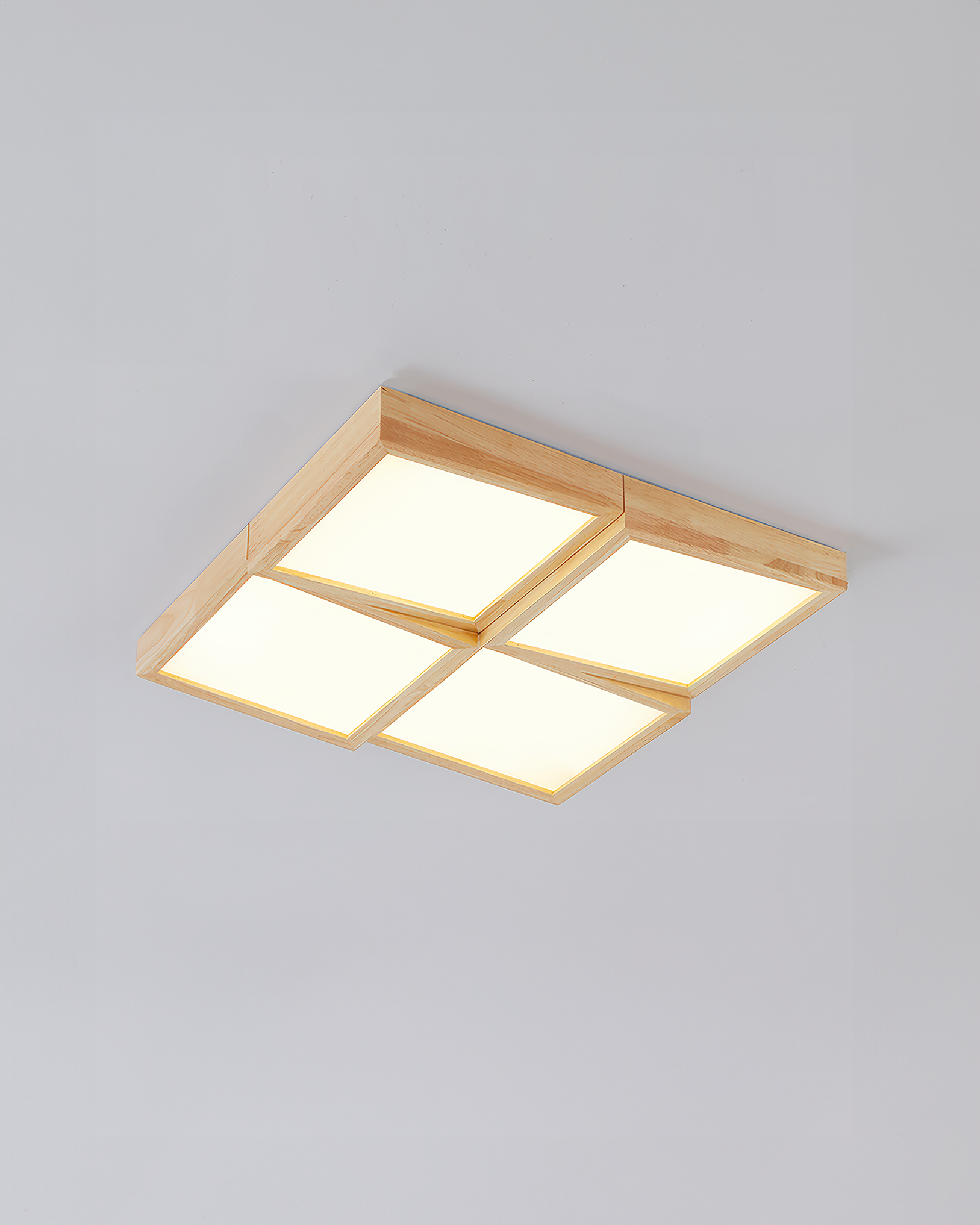 Lampa sufitowa Aurea Walnut z naturalnym korpusem z kłody i oprawą LED