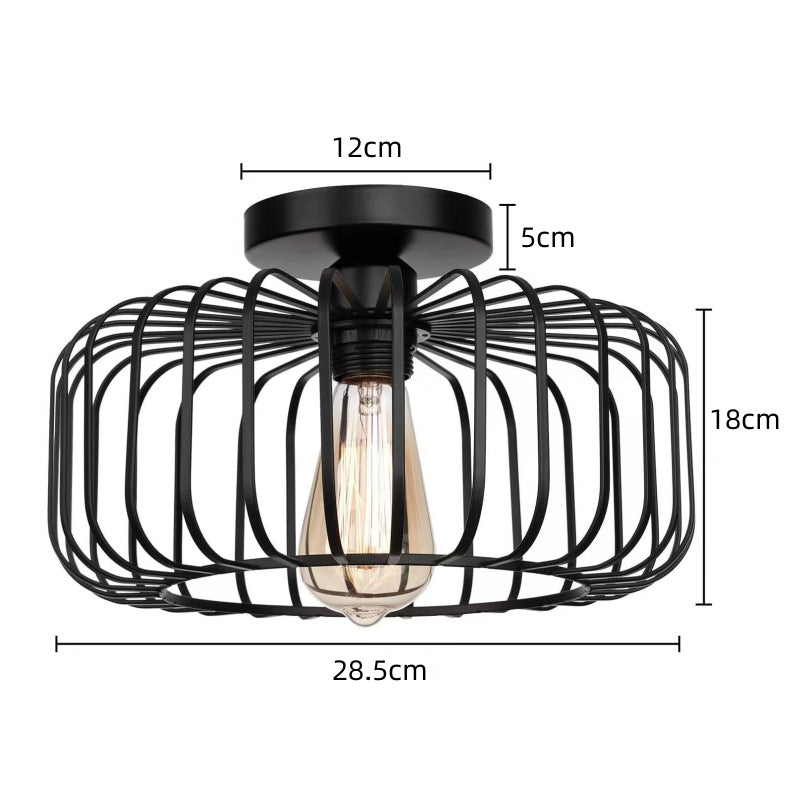 Stropní svítidlo AstraForge Birdcage v matné černé barvě pro moderní interiéry