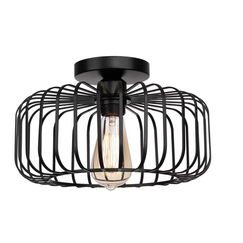 Stropní svítidlo AstraForge Birdcage v matné černé barvě pro moderní interiéry