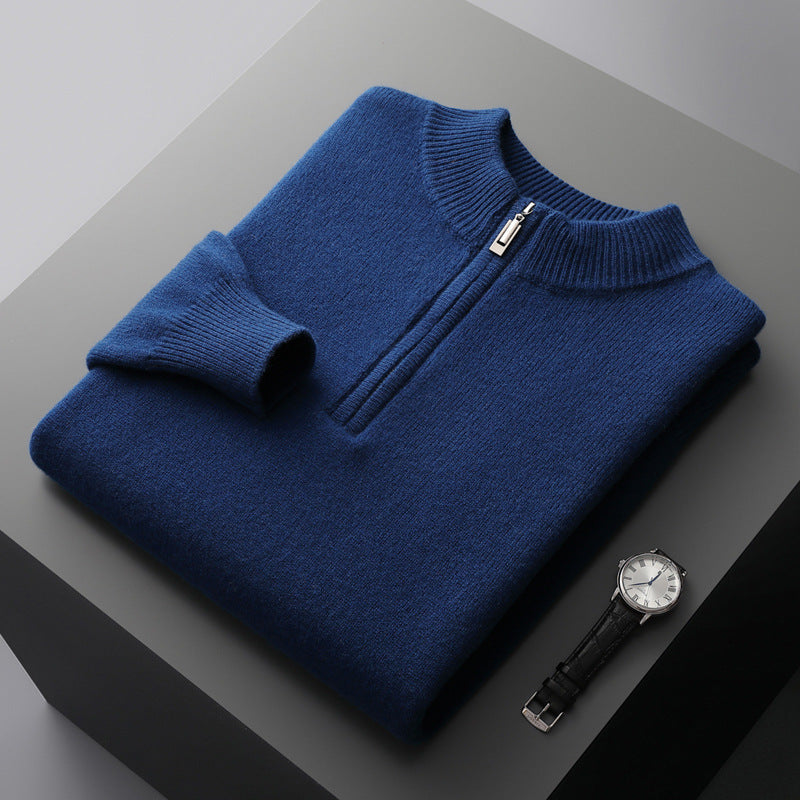 Maglione Kestrel in 100% Lana Australiana con Mezza Cerniera per un Comfort Lussuoso