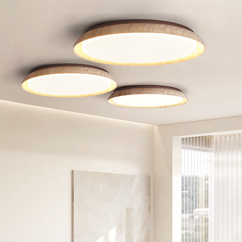 Caldra Travertine LED Retro Ceiling Light for Japandi Interiors