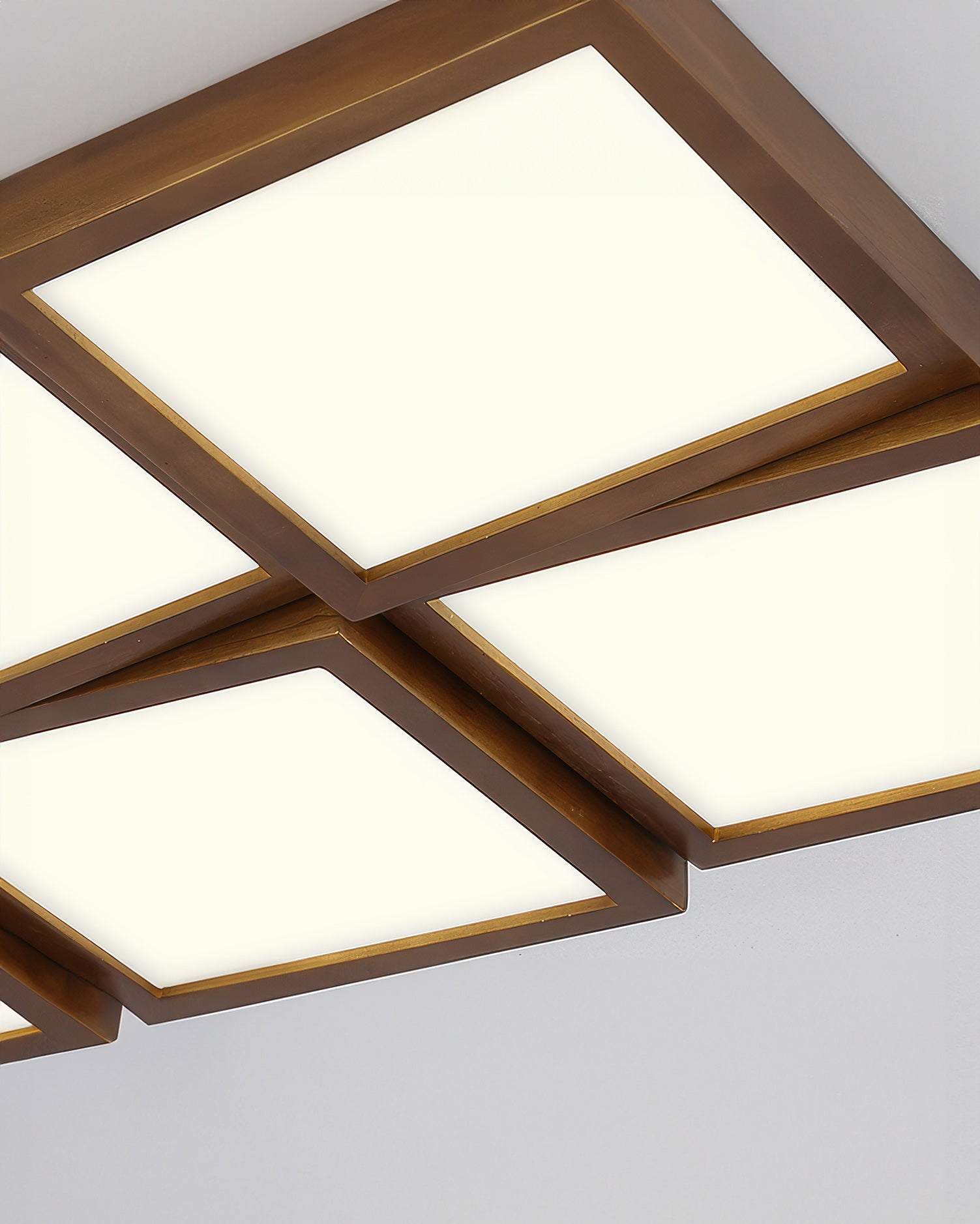 Lampa sufitowa Aurea Walnut z naturalnym korpusem z kłody i oprawą LED