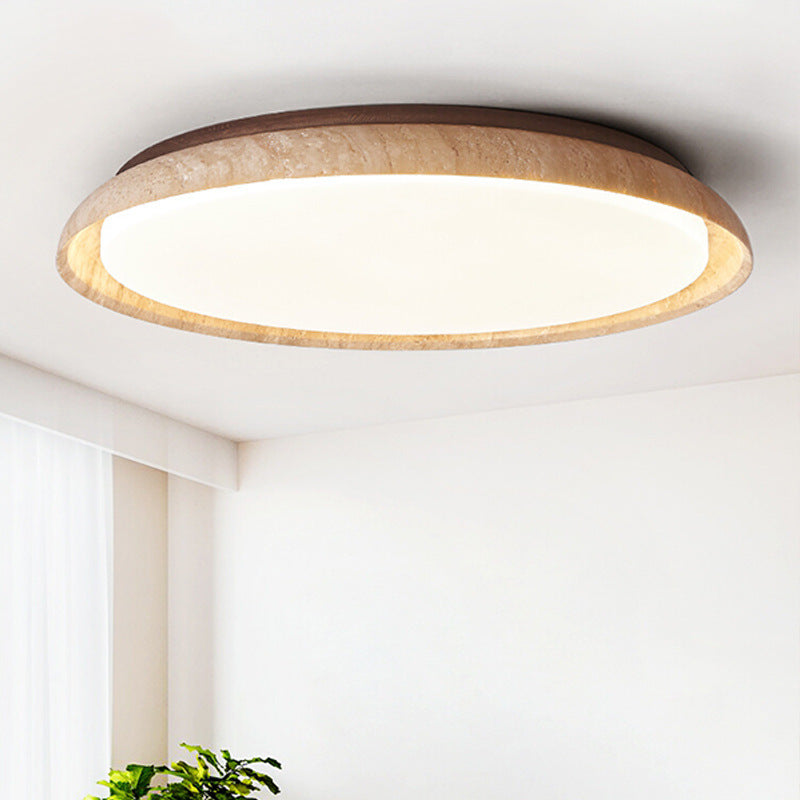 Caldra Travertine LED Retro Ceiling Light for Japandi Interiors