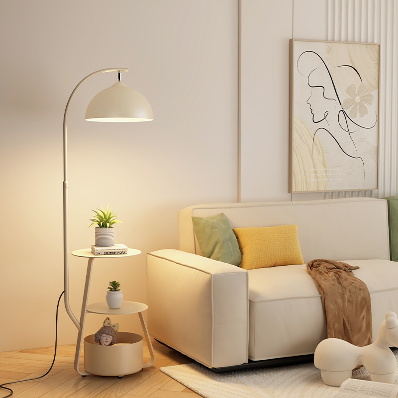 Nordic Glow Floor Lamp With Built In Storage For Living Rooms