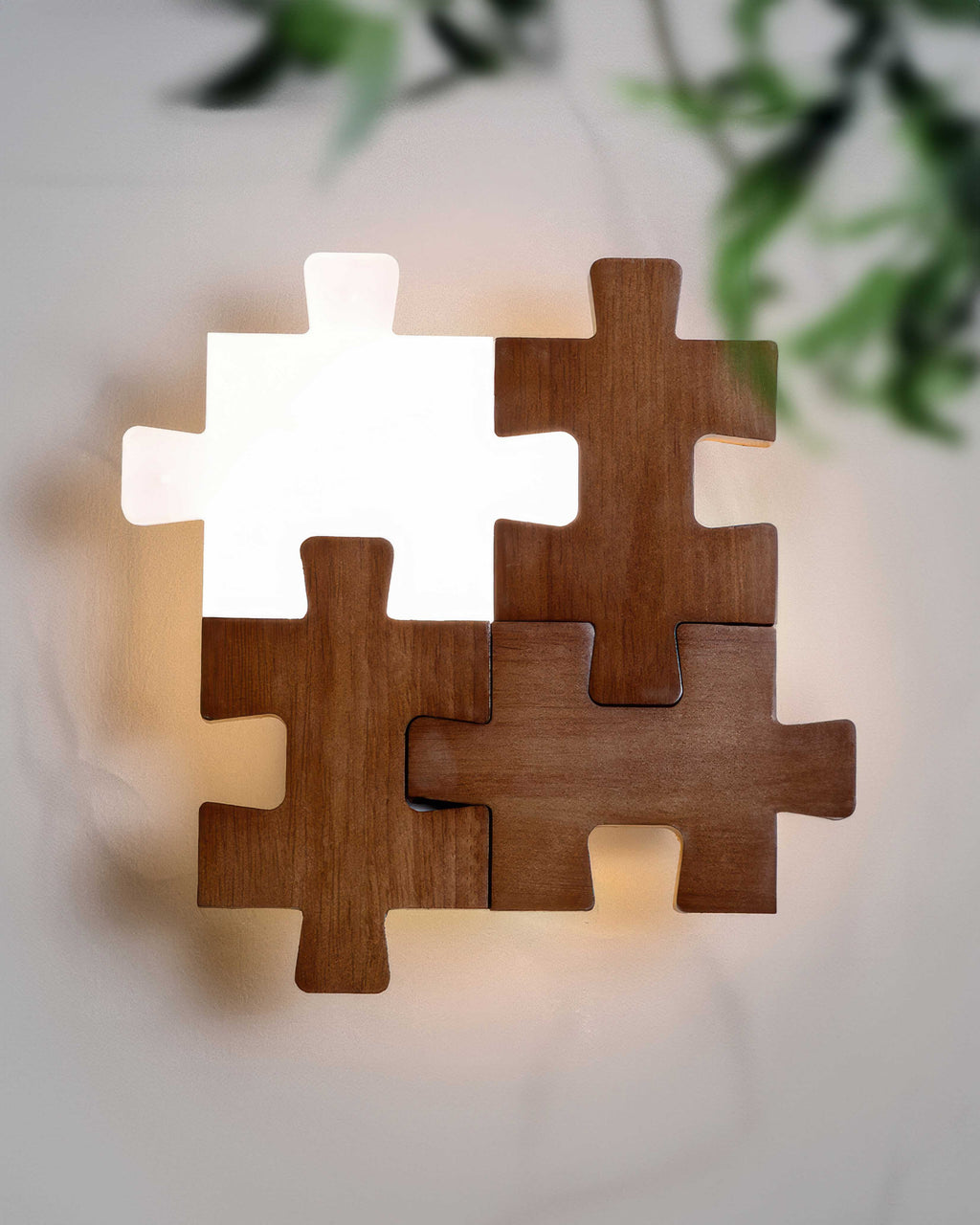 Applique da parete LED in legno SylvaOak Puzzle stile nordico minimalista