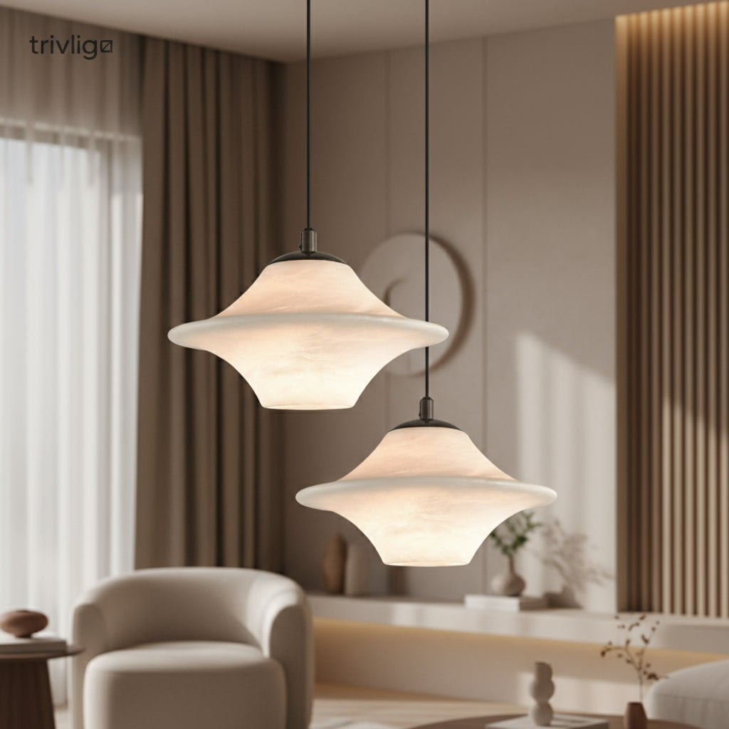 Lunora Marble Minimalist Pendant Light for Dining Rooms