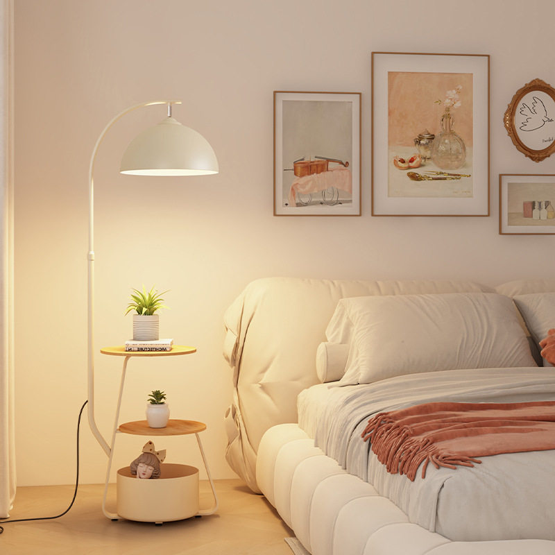 Nordic Glow Floor Lamp With Built In Storage For Living Rooms