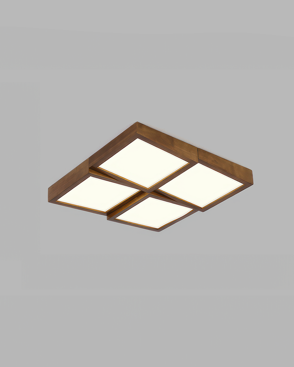Lampa sufitowa Aurea Walnut z naturalnym korpusem z kłody i oprawą LED