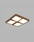 Lampa sufitowa Aurea Walnut z naturalnym korpusem z kłody i oprawą LED