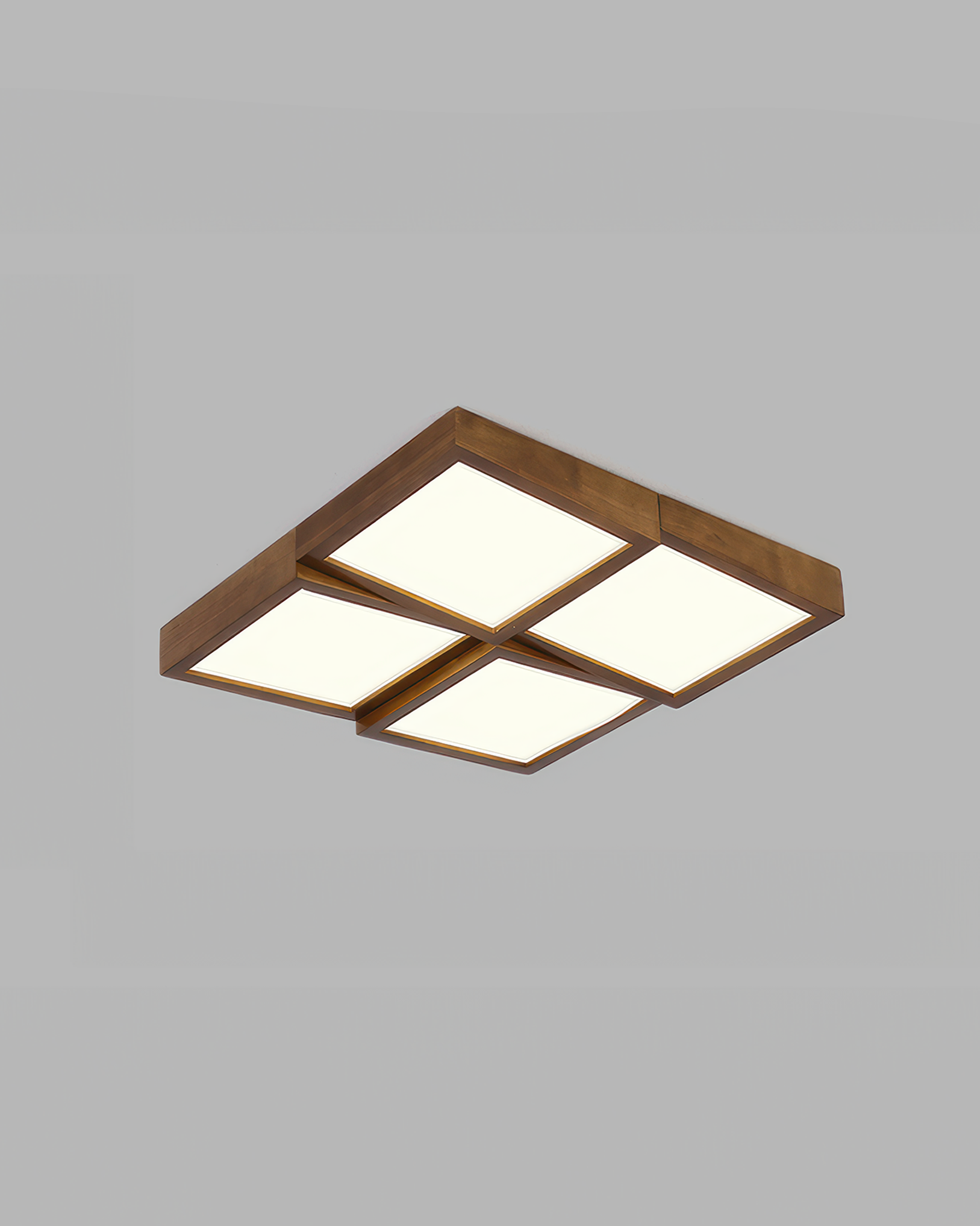 Lampa sufitowa Aurea Walnut z naturalnym korpusem z kłody i oprawą LED