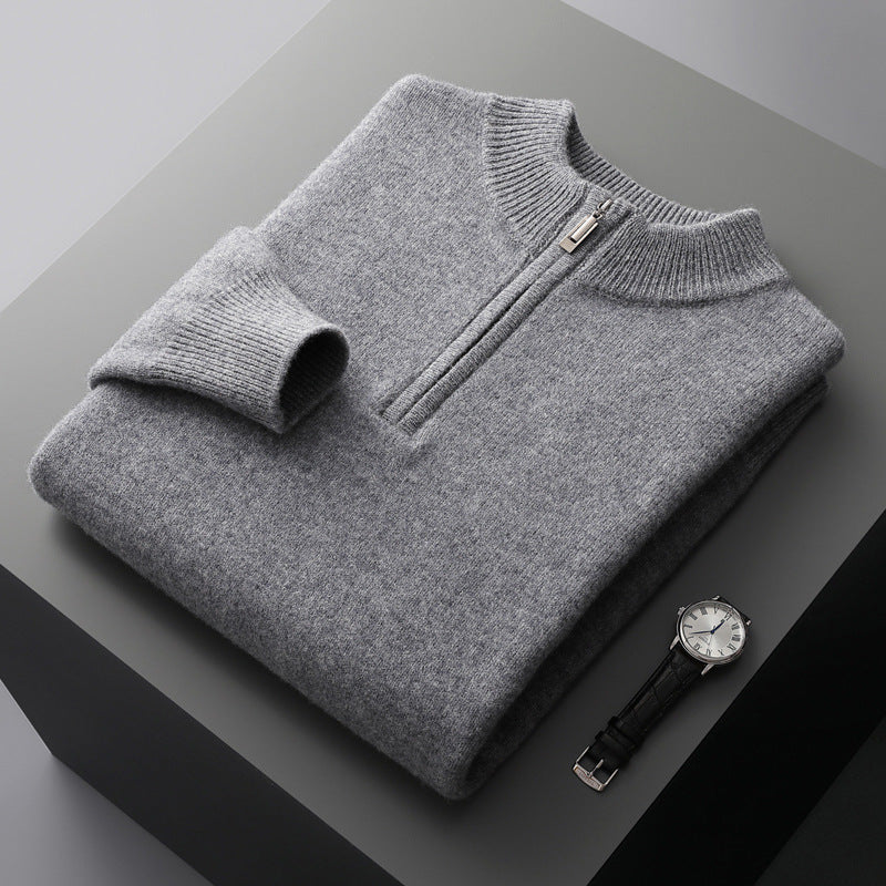 Maglione Kestrel in 100% Lana Australiana con Mezza Cerniera per un Comfort Lussuoso